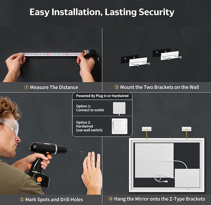 48"x36" LED Bathroom Mirror - Image 9
