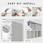 GoDear Design Adjustable Sliding Closet Door Blinds 45.8"- 86" W x 96" H - Image 7