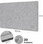 Lightomorrow Bulletin Board, 36 x 24 inches Felt Board - Image 3