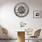 The B-Style Large Wall Clock 24 inch Moving Gear Wall Clock Oversized Vintage - Image 4