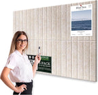 Large Cork Bulletin Board for Wall 36"x24", 6 Pack Felt Slat Wall Panel Tiles by Kciplab