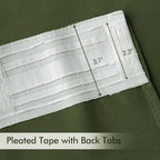 MIULEE Olive Green Back Tab Blackout Curtains 102 Inch Long 2 Panels Set - Image 4