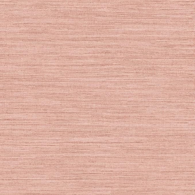 Tempaper Textured Salmon Pink Horizontal Faux Grasscloth Removable Peel and by TempaperCo