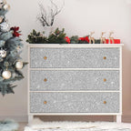 CHIHUT Sparkle Silver Glitter Wallpaper Peel and Stick Silver Glitter Contact - Image 3