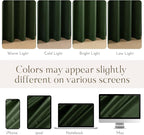 NICETOWN Olive Green Velvet Curtains 96 inch Long - Image 8