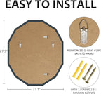 Bathroom Mirrors for Over Sink, Round Frameless Mirrors for Wall, 23.5x27.5 - Image 5