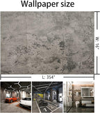 BAYYA Concrete Wallpaper Peel and Stick Grey Cement Contact Paper Industrial - Image 9