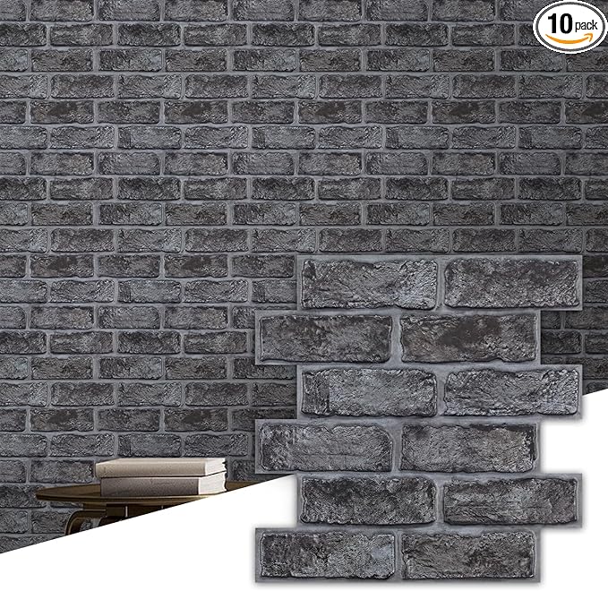 Commomy 3D Brick Wall Panels Peel and Stick by CommomyDecor