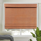 Letau No Drill No Tools Cordless Wood Window Shades Blinds, Bamboo Light by LETAU