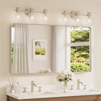 TETOTE 55 x 30 Inch Brushed Nickel Bathroom Mirror by TETOTE