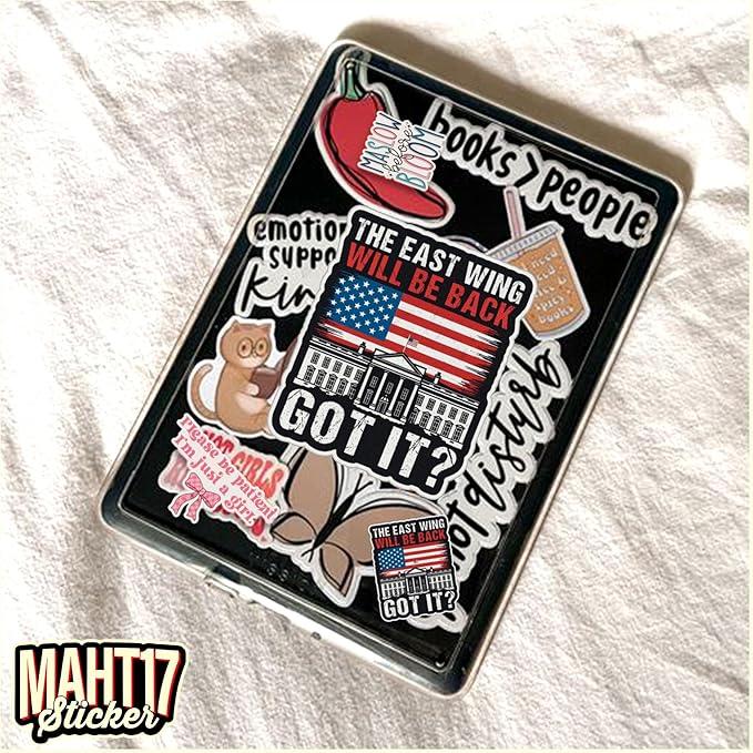 The East Wing Will Be Back Sticker Liberal Democrat Feminist Political Protest Waterproof Die-Cut Vinyl Stickers for Laptop, Tumblers, Water Bottle, Phones, Hardhat, Cars, Cute Aesthetic Decor Gifts