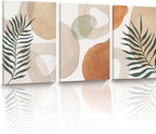 HesenDot Abstract Botanical Wall Art Set of 3, 30x40CM Neutral Plant Framed by HesenDot