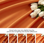 MIULEE 2 Panels Orange Back Tab Blackout Curtains 84 Inch Length - Image 8