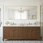 FICTOR Bathroom Vanity Mirror-Gold, 60x30 Inch, Shatterproof & Anti-Rust - Image 6