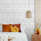 White Gray Wood Wallpaper 17.71 in X 393 in Peel and Stick Removable Decorative - Image 7