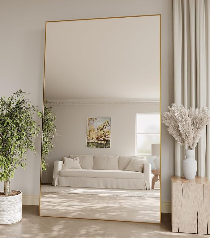 Koonmi 77"x38" Floor Mirror Full Length, Bedroom Floor Body Mirror by KOONMI