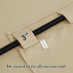 RYB HOME Blackout Curtains 80 inches Long Thermal Insulating Large Window - Image 2