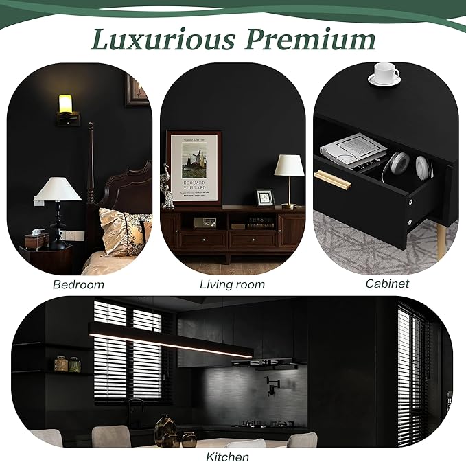 Dimoon 787''x17.7'' Peel and Stick Wallpaper Black Contact Paper - Image 5