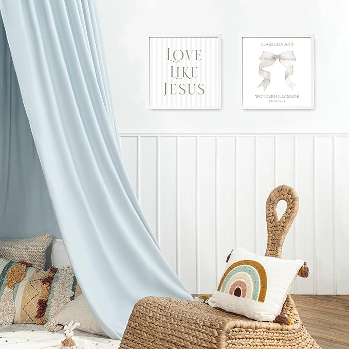 LARTSFRO Coquette Beige Bow Jesus Wall Art Decor Posters, Inspirational Bible - Image 5