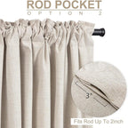 100% Blackout Shield Linen Blackout Curtains - Image 5