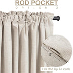 100% Blackout Shield Linen Blackout Curtains - Image 5