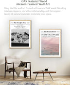 iHery Everything You Can Imagine Is Real Framed Trendy NewsPaper Wall Art - Image 4