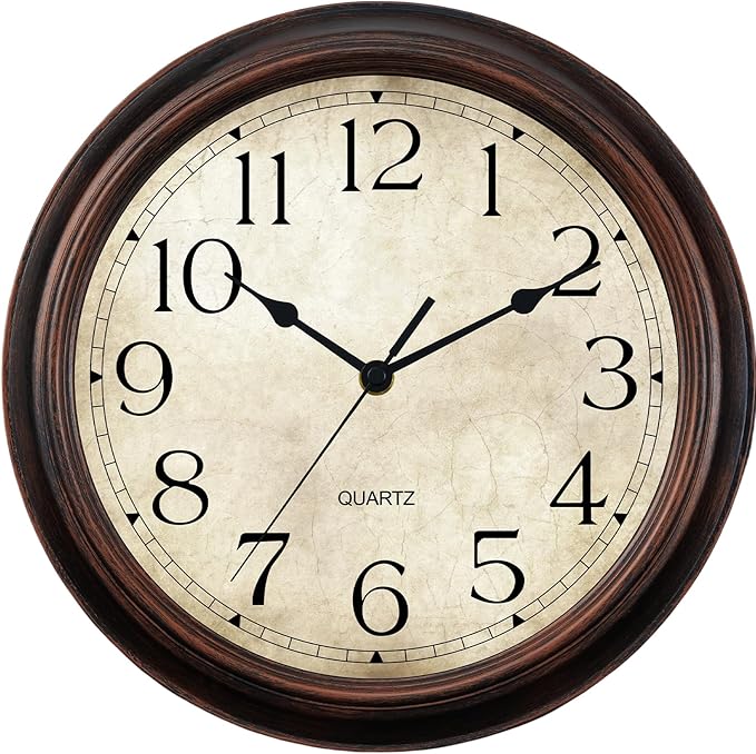 KECYET Wall Clock Battery Operated Vintage Silent Non-Ticking Analog Wall by KECYETWALLCLOCK
