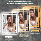 72x32 Inch LED Bathroom Mirror - Image 3