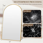 Suidia 82"x44" Arched Full Length Mirror - Image 4
