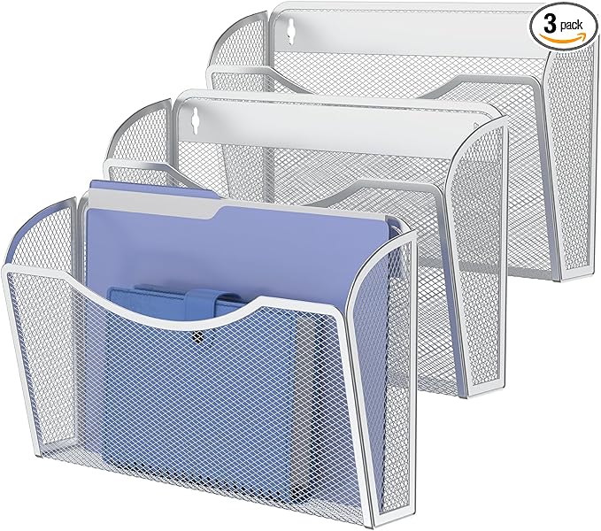 MINDEPOT Wall File Organizer, Hanging Wall Mounted File Folder Binder Holder by MINDEPOT