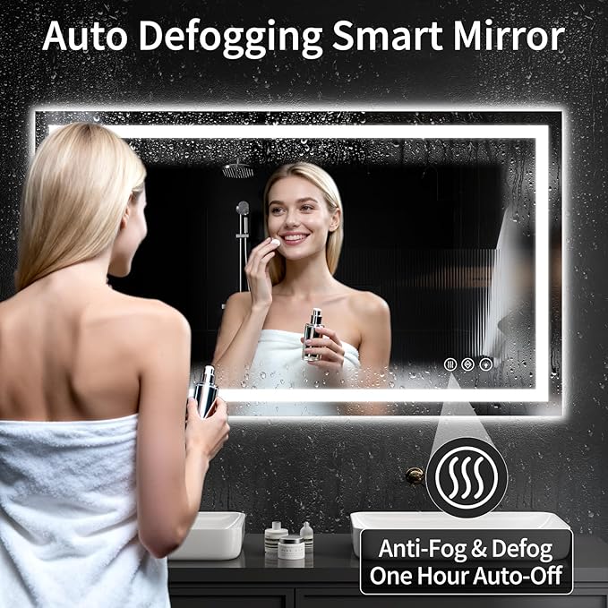 48"x32" LED Bathroom Mirror - Image 3