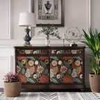 Laatse Boho Wallpaper Peel and Stick, Vintage Floral Contact Paper 17.5" x - Image 2