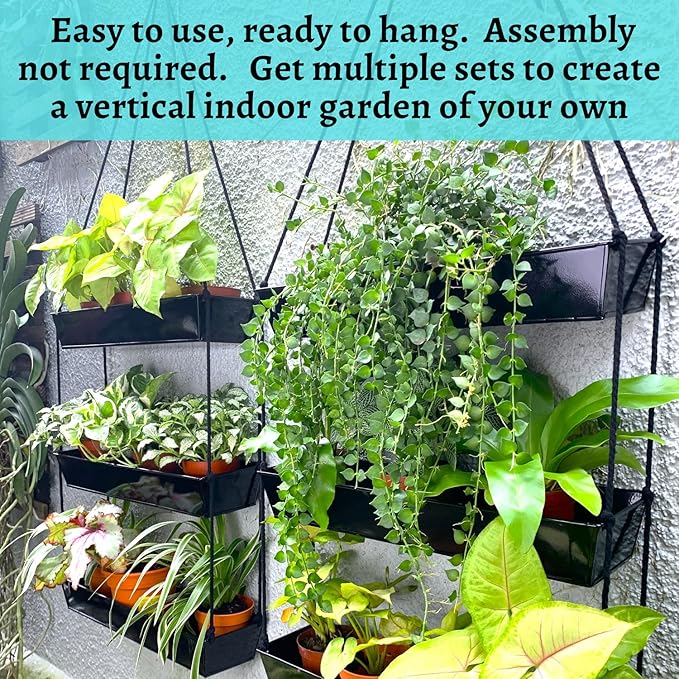 LaLaGreen 16 Inch Wall Mounted Tiered Planter - Image 5