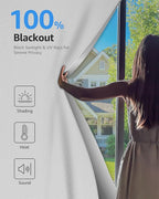 Sumobaby Blackout Curtains for Bedroom 34"x60" Portable No Drill Black Out - Image 2