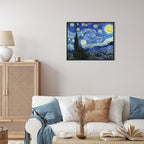 Van Gogh Canvas Wall Art: Starry Night Painting Famous Art Prints Posters Black - Image 7