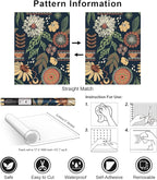 Simon&Siff Boho Peel and Stick Wallpaper, 17.3" x 480" Blue Sun Floral Retro - Image 7