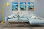 Ocean Seascape Wall Art Nautical Boat on Beach Canvas Picture Framed Art - Image 7