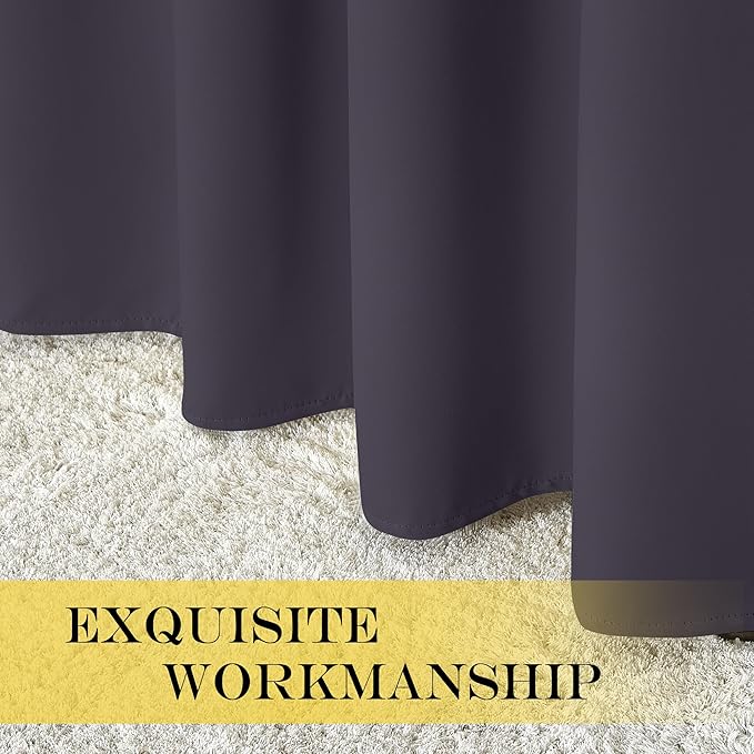 NICETOWN Greyish Purple Blackout Curtain - Image 6