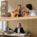 TO-TH Wood-Look Acoustic Panel, 4 Pack 47.2” x 23.6” Soundproof Wall Panels - Image 5