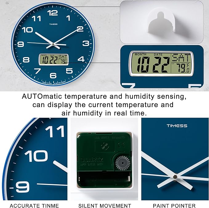 TIMESS Wall Clock, Ideal Modern Home, Office Decor - Image 5