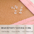 Cork Bulletin Board, Decorative Hanging Pin Board Tack Board - Image 4