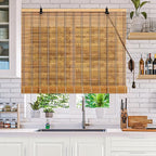 40x48 Inch Bamboo Blinds for Interior Windows, Light-Filtering & Privacy - Image 3
