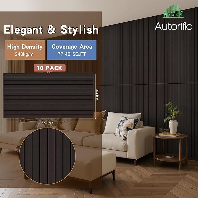 Wood Veneer Acoustic Panels, 4 Pack 47.2”x23.6” Sound Panels, Decorative Large - Image 3