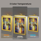 Picture Light Gold 2Pack, 5000mAh Battery Opertated Cordless Picture Lights - Image 3
