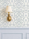 YXTII 17.3"×236.2" Blue Floral Peel and Stick Wallpaper, Damask Boho Wall Paper by YXTII