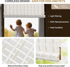 LazBlinds No Tools No Drill Bamboo Roller Shades, Custom Cordless Bamboo Blinds - Image 3