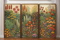 Framed Canvas Wall Art Set of 3 Vintage Botanical Mushroom Prints 16x24 Inch by NCYEL