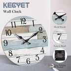 KECYET Wall Clock Battery Operated 18 Inch Large Silent Non Ticking Coastal - Image 7