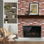 COMSTICKC 3D Red Faux Brick Wall Panel Peel and Stick Wall Covering, 3D Brick - Image 7