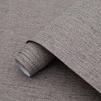 Yancorp 10ft Textured Fabric Wallpaper Faux Grasscloth Light Brown Peel and by YancorpHomeDecor